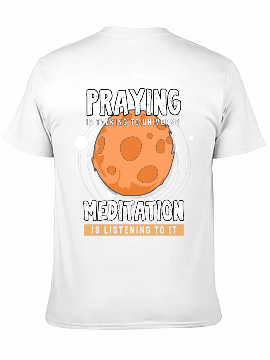 Meditate Praying Universe Stylish Everyday T-Shirt – Unisex Basic Cotton Tee