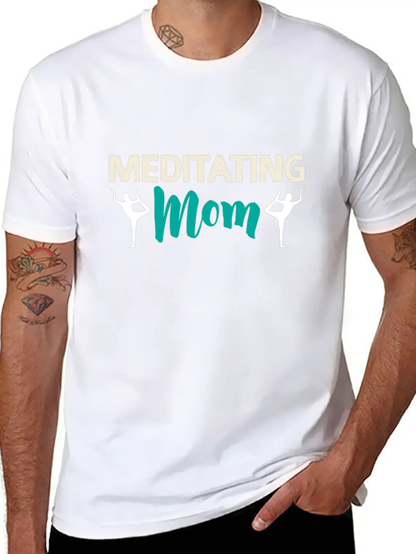 Meditating Mom | Meditation Yoga Mother Meditate Timeless Short Sleeve Tee – Comfy And Minimalist Design