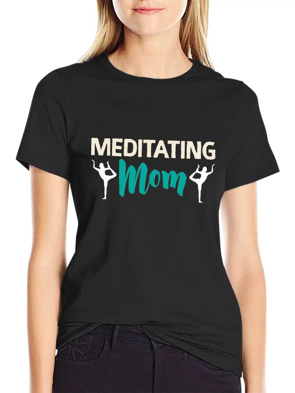 Meditating Mom | Meditation Yoga Mother Meditate Timeless Short Sleeve Tee – Comfy And Minimalist Design