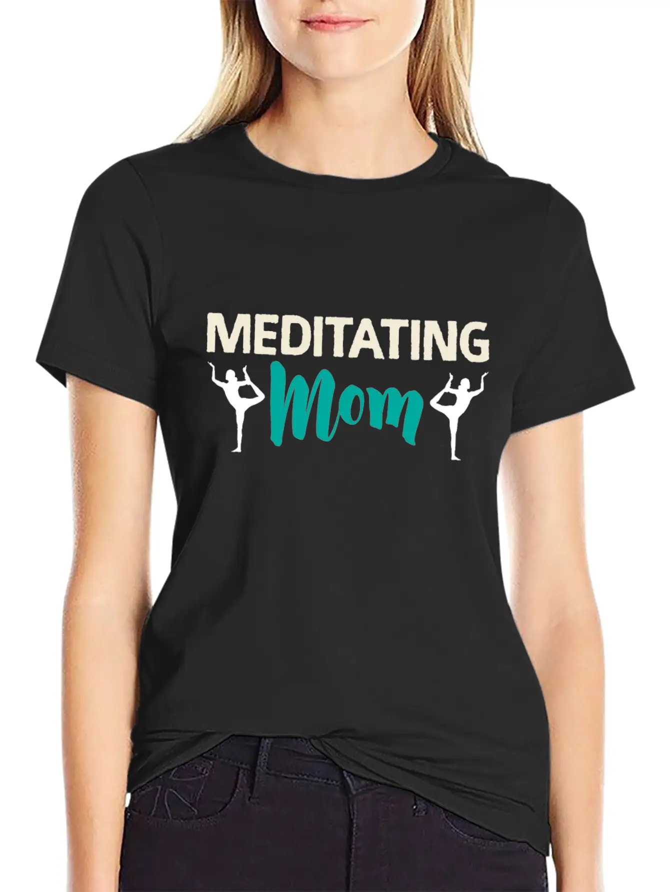 Meditating Mom | Meditation Yoga Mother Meditate Timeless Short Sleeve Tee – Comfy And Minimalist Design