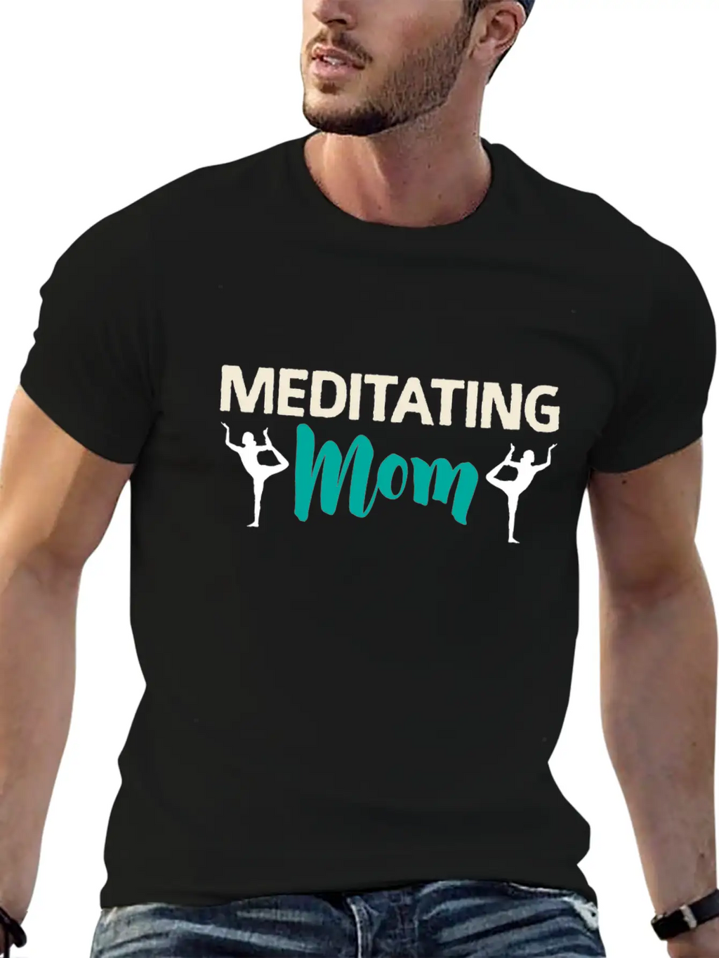 Meditating Mom | Meditation Yoga Mother Meditate Timeless Short Sleeve Tee – Comfy And Minimalist Design