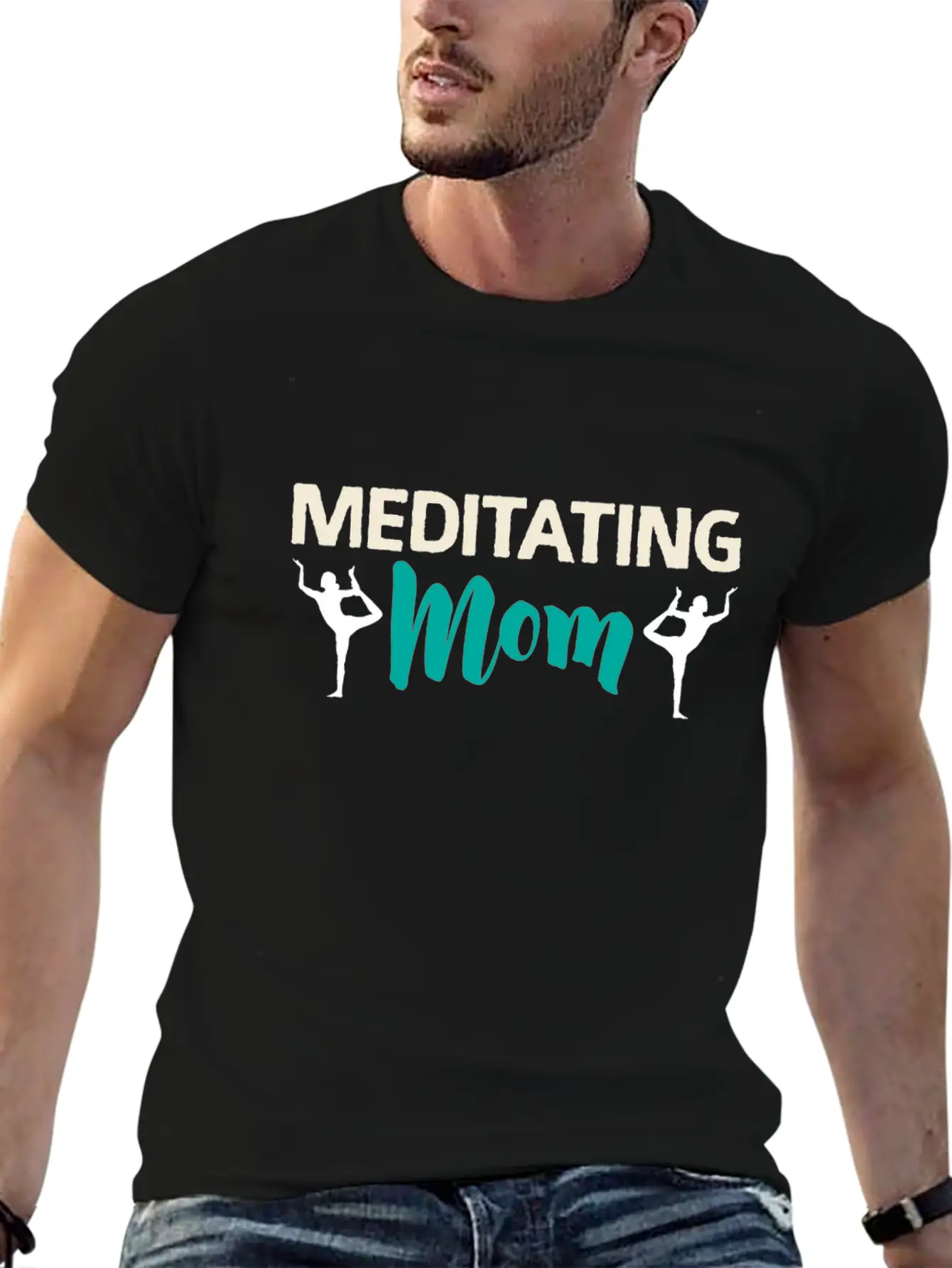 Meditating Mom | Meditation Yoga Mother Meditate Timeless Short Sleeve Tee – Comfy And Minimalist Design