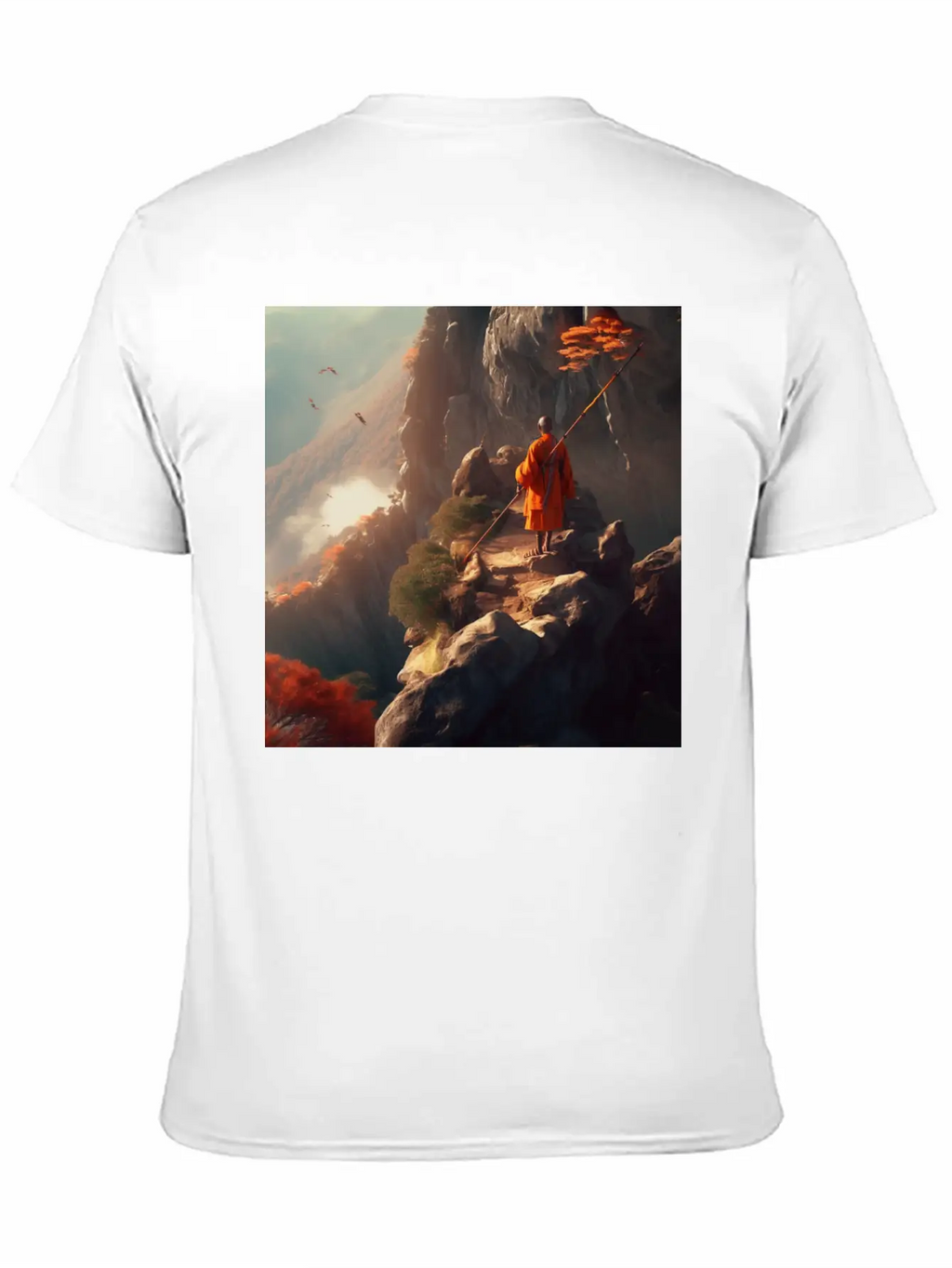 Meditating Monk Stylish Everyday T-Shirt – Unisex Basic Cotton Tee