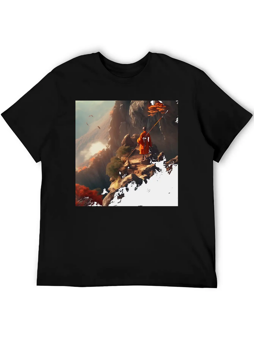Meditating Monk Stylish Everyday T-Shirt – Unisex Basic Cotton Tee