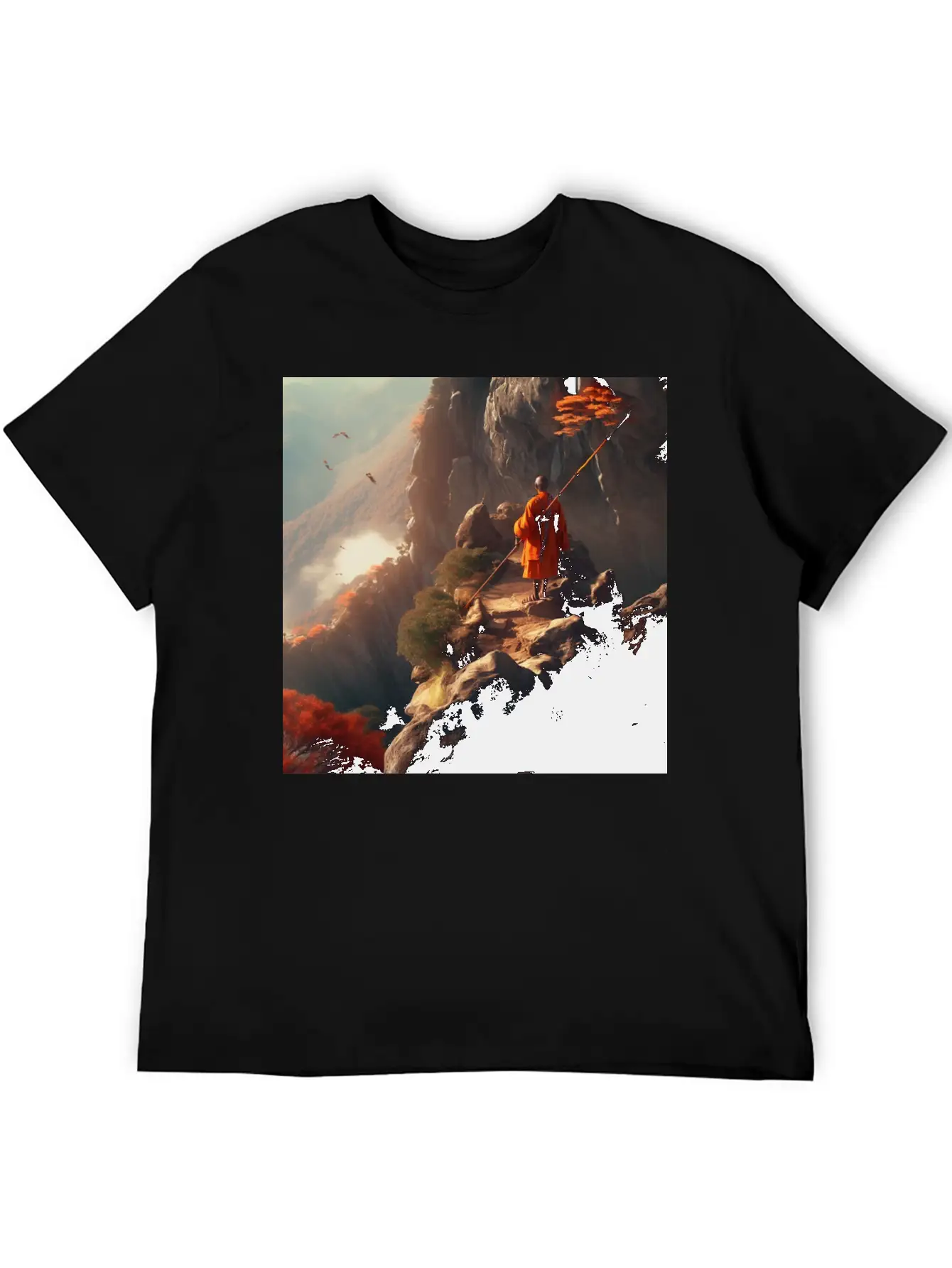 Meditating Monk Stylish Everyday T-Shirt – Unisex Basic Cotton Tee