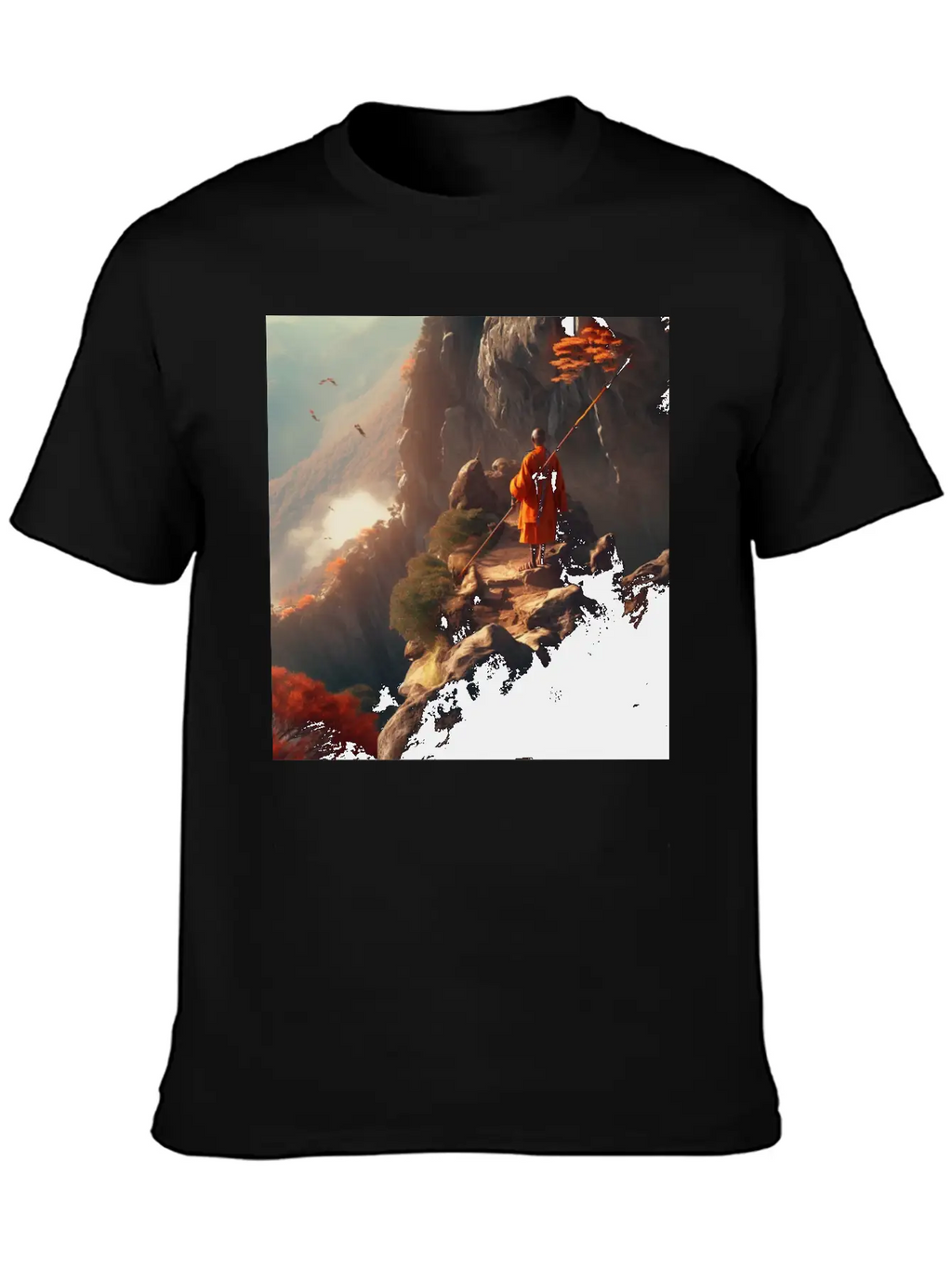 Meditating Monk Stylish Everyday T-Shirt – Unisex Basic Cotton Tee