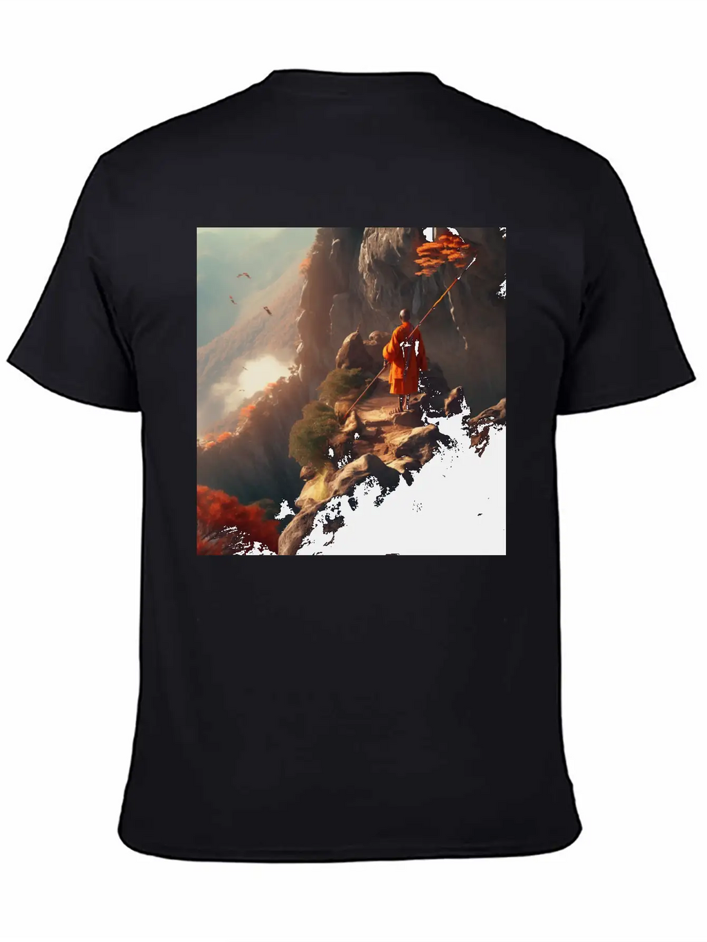 Meditating Monk Stylish Everyday T-Shirt – Unisex Basic Cotton Tee
