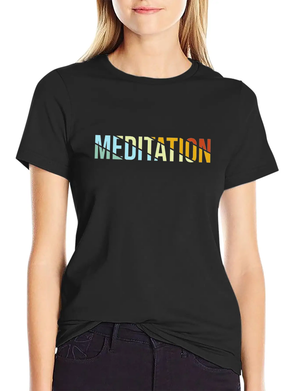 Meditation Retro Breathable Graphic T-Shirt – Perfect For Casual Days