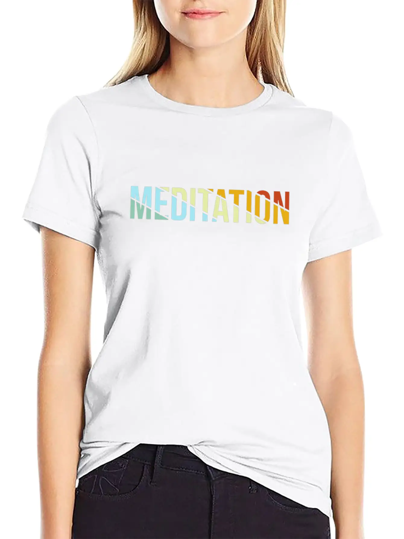 Meditation Retro Breathable Soft Cotton T-Shirt – Timeless Casual Look