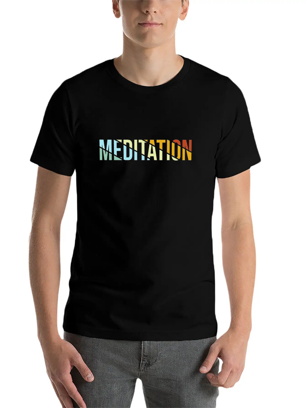 Meditation Retro Breathable Soft Cotton T-Shirt – Timeless Casual Look