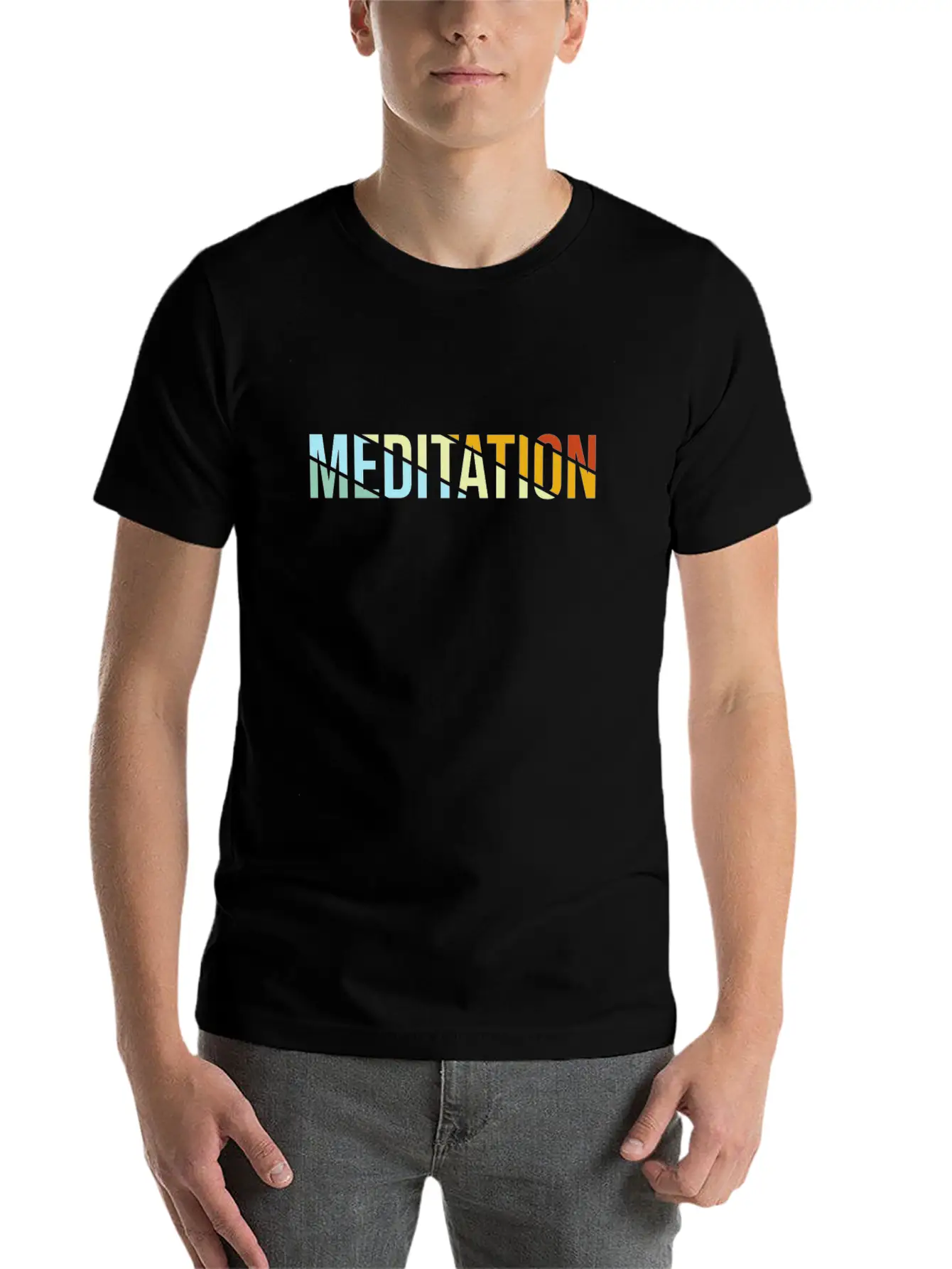 Meditation Retro Breathable Soft Cotton T-Shirt – Timeless Casual Look