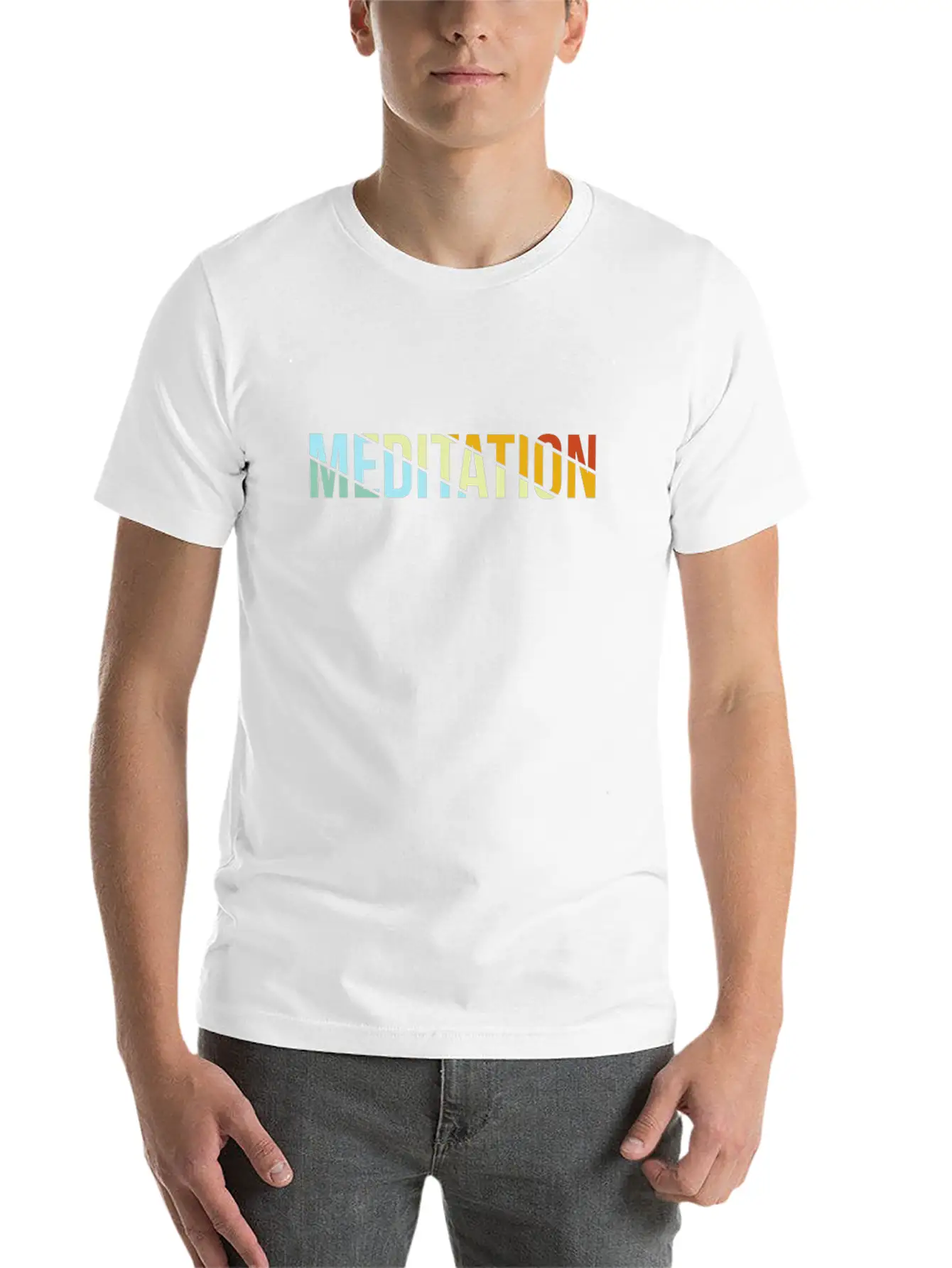 Meditation Retro Breathable Soft Cotton T-Shirt – Timeless Casual Look