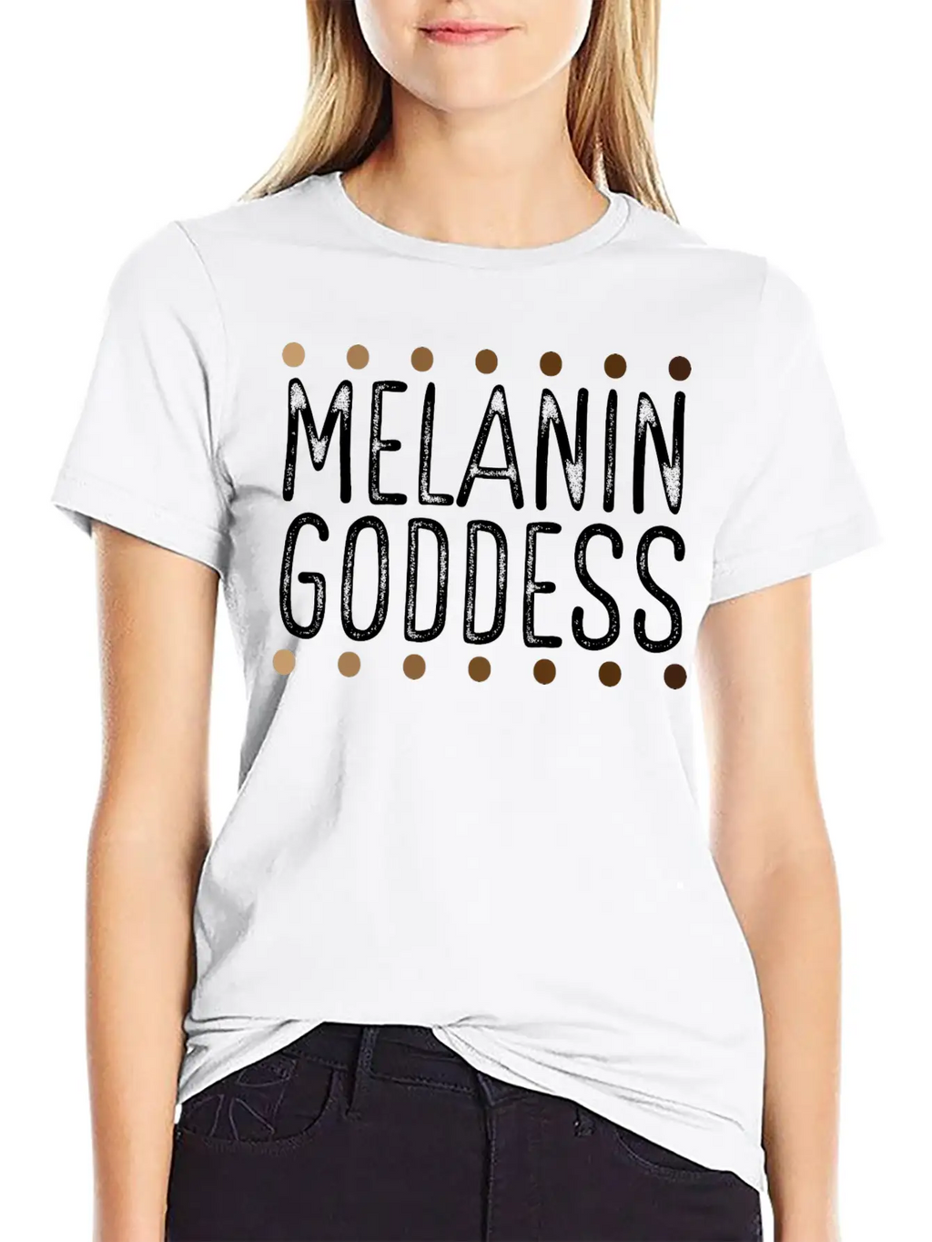 Melanin Goddess African American Melanin Poppin Breathable Graphic T-Shirt – Perfect For Casual Days