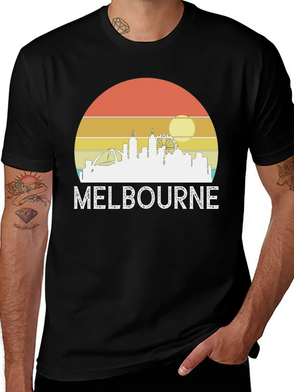 Melbourne Sunset Essential Cotton Tee For Daily Outfits – Unisex Style