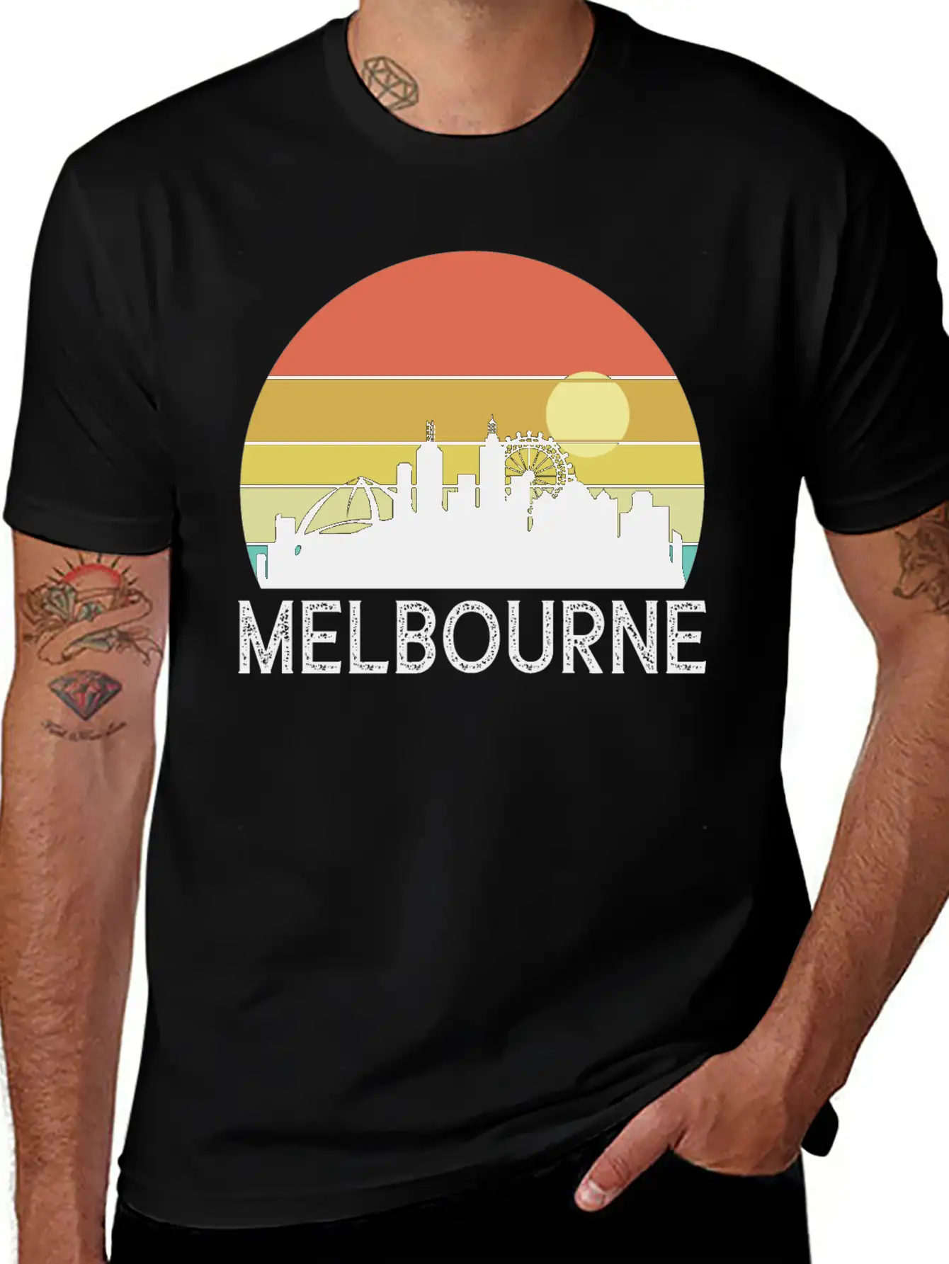 Melbourne Sunset Essential Cotton Tee For Daily Outfits – Unisex Style