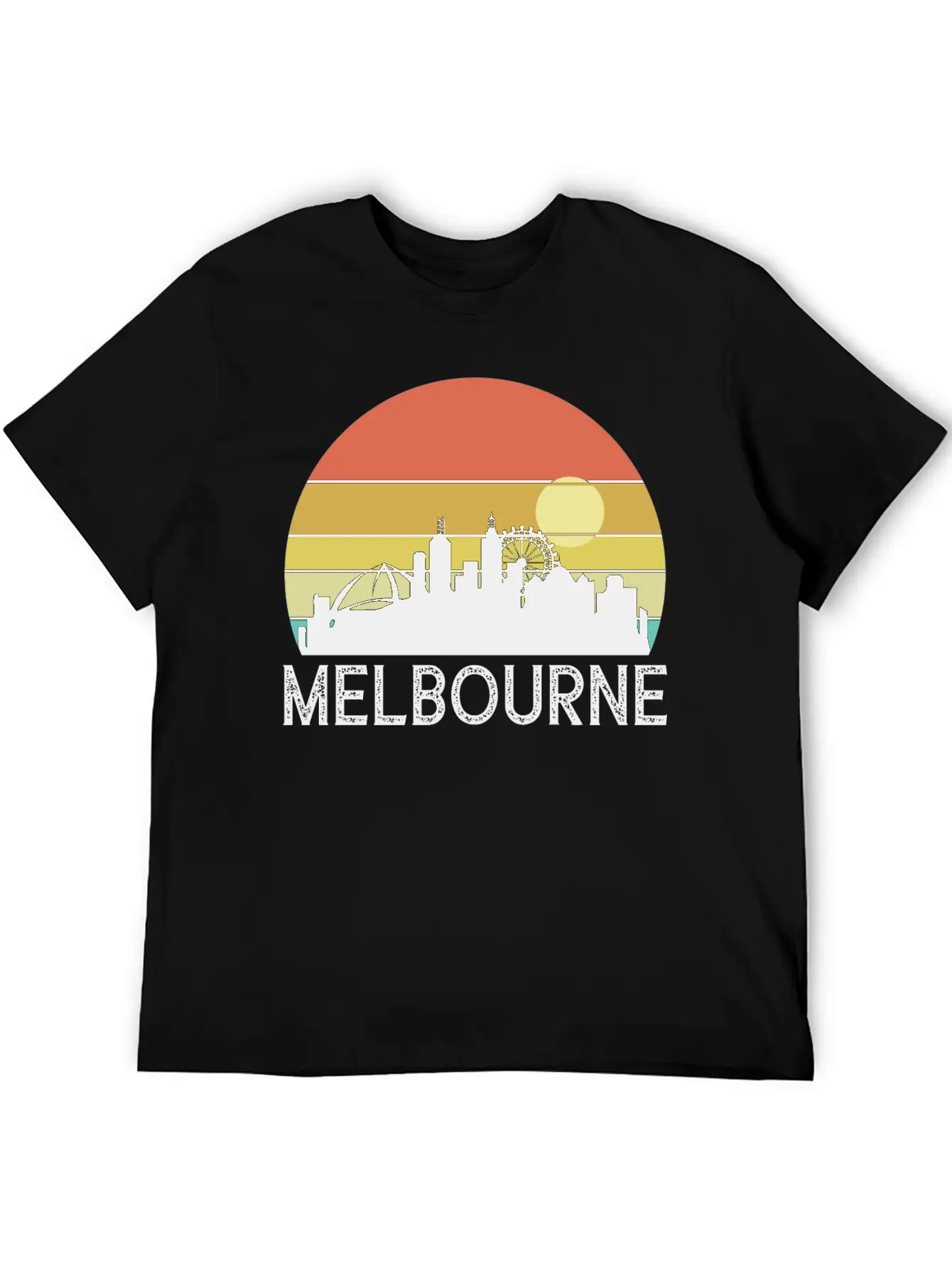 Melbourne Sunset Essential Cotton Tee For Daily Outfits – Unisex Style