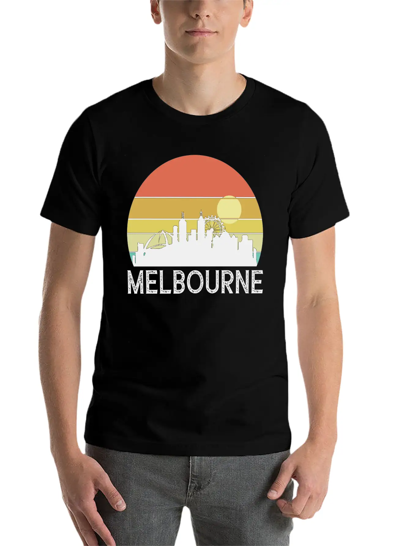 Melbourne Sunset Essential Cotton Tee For Daily Outfits – Unisex Style