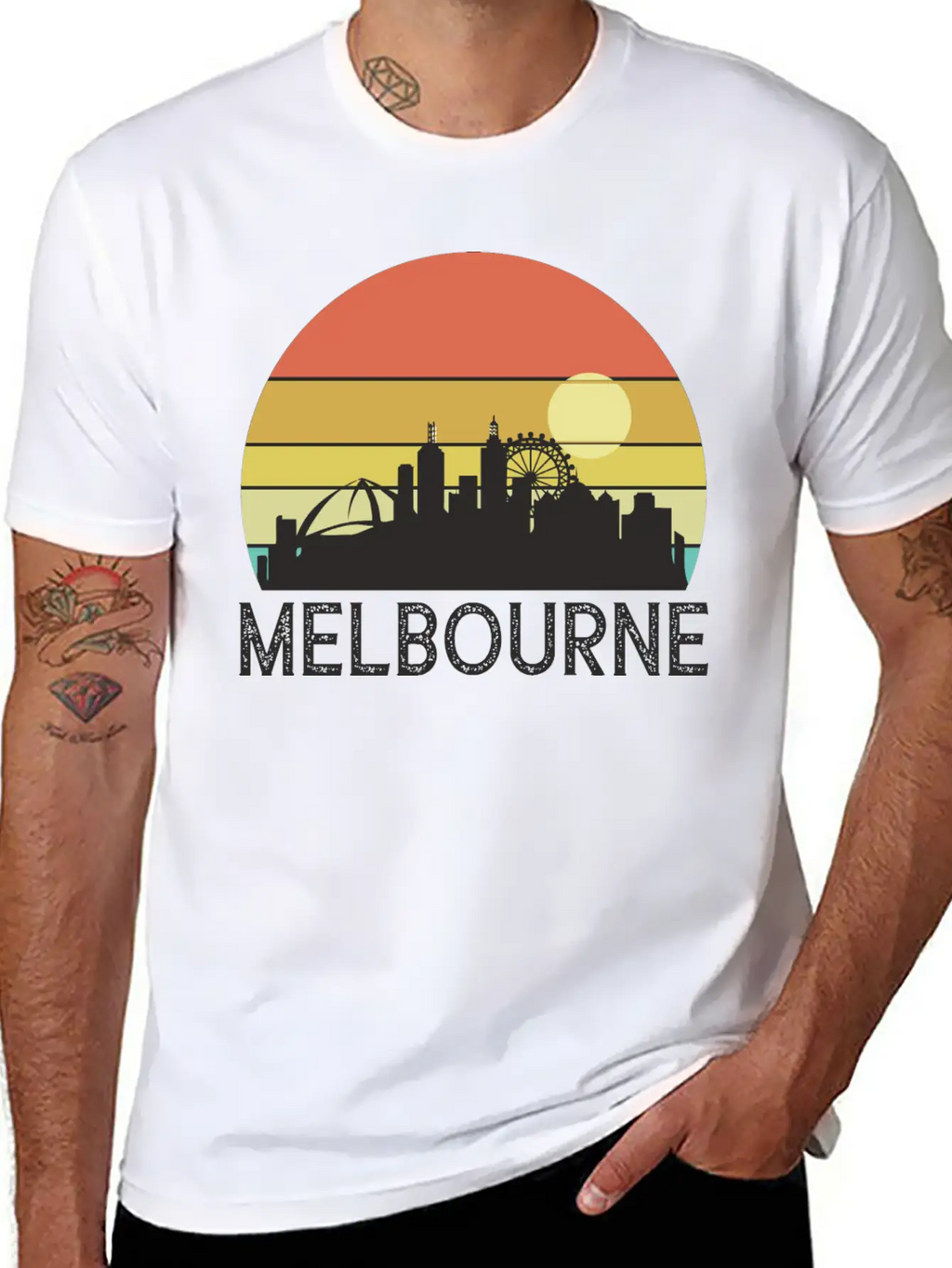 Melbourne Sunset Essential Cotton Tee For Daily Outfits – Unisex Style