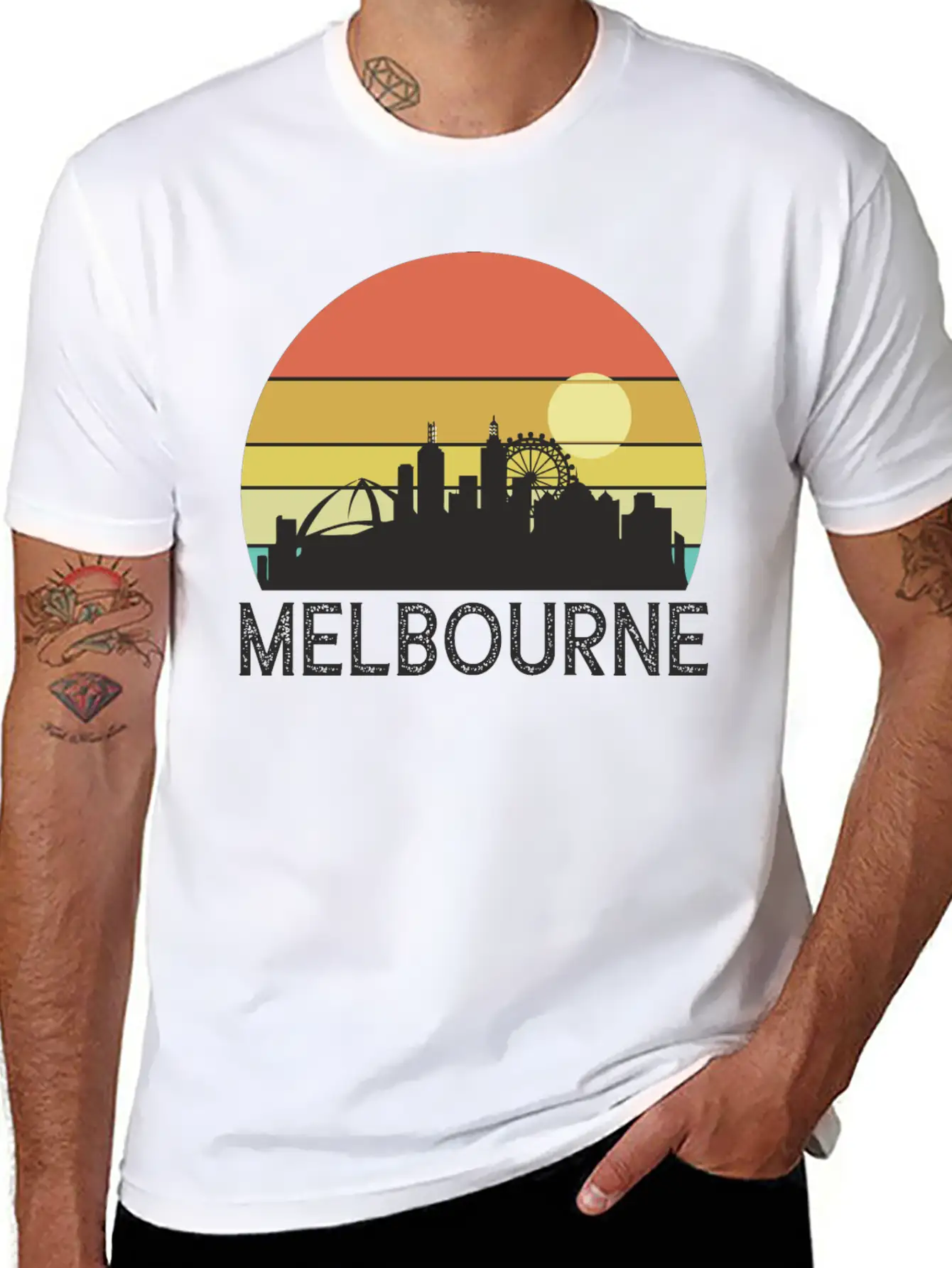 Melbourne Sunset Essential Cotton Tee For Daily Outfits – Unisex Style