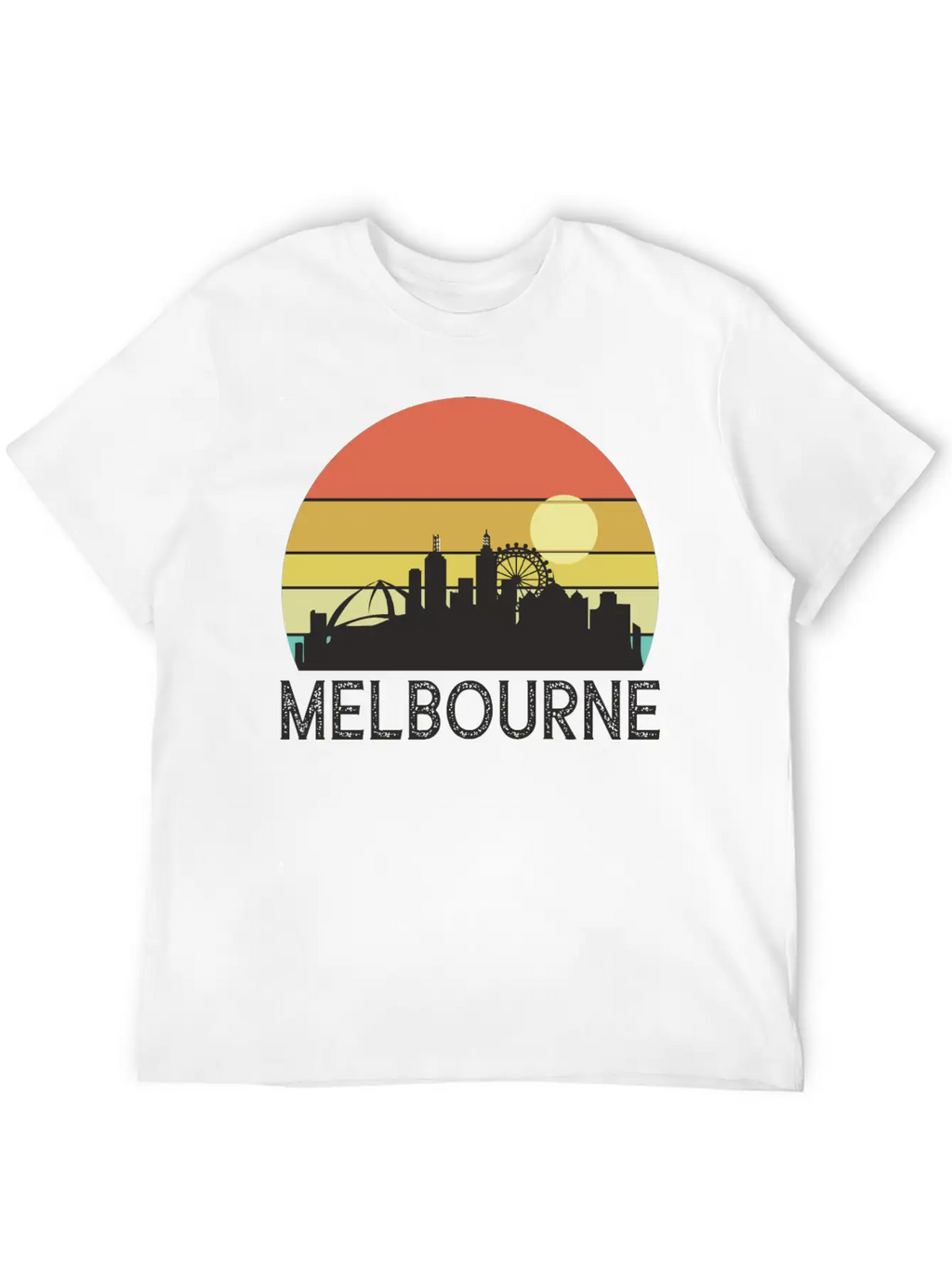 Melbourne Sunset Essential Cotton Tee For Daily Outfits – Unisex Style
