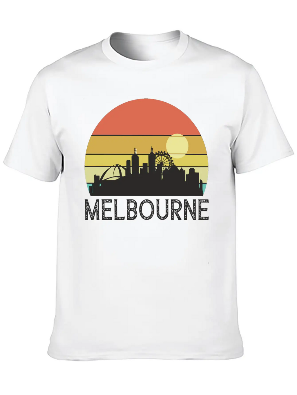 Melbourne Sunset Essential Cotton Tee For Daily Outfits – Unisex Style