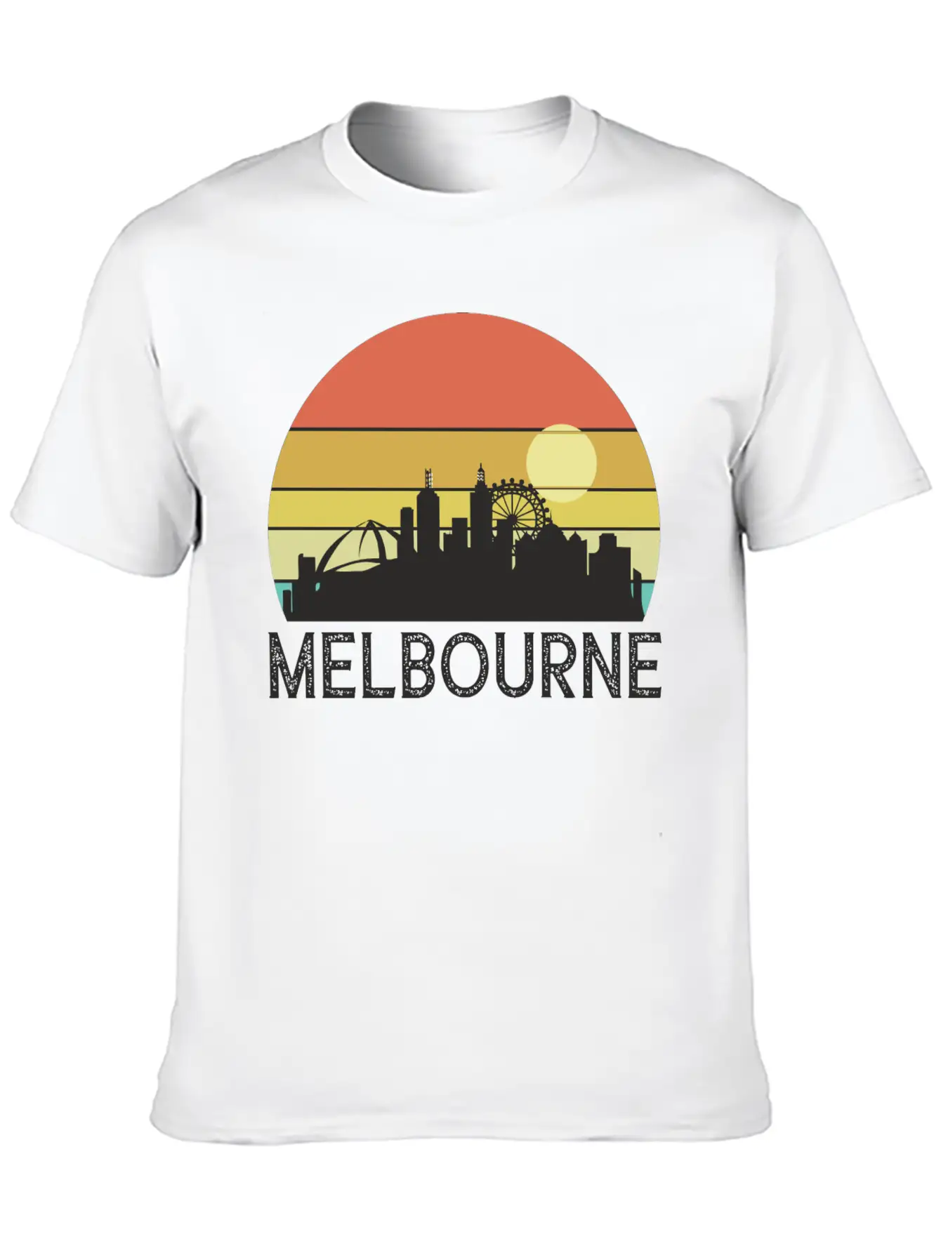 Melbourne Sunset Essential Cotton Tee For Daily Outfits – Unisex Style