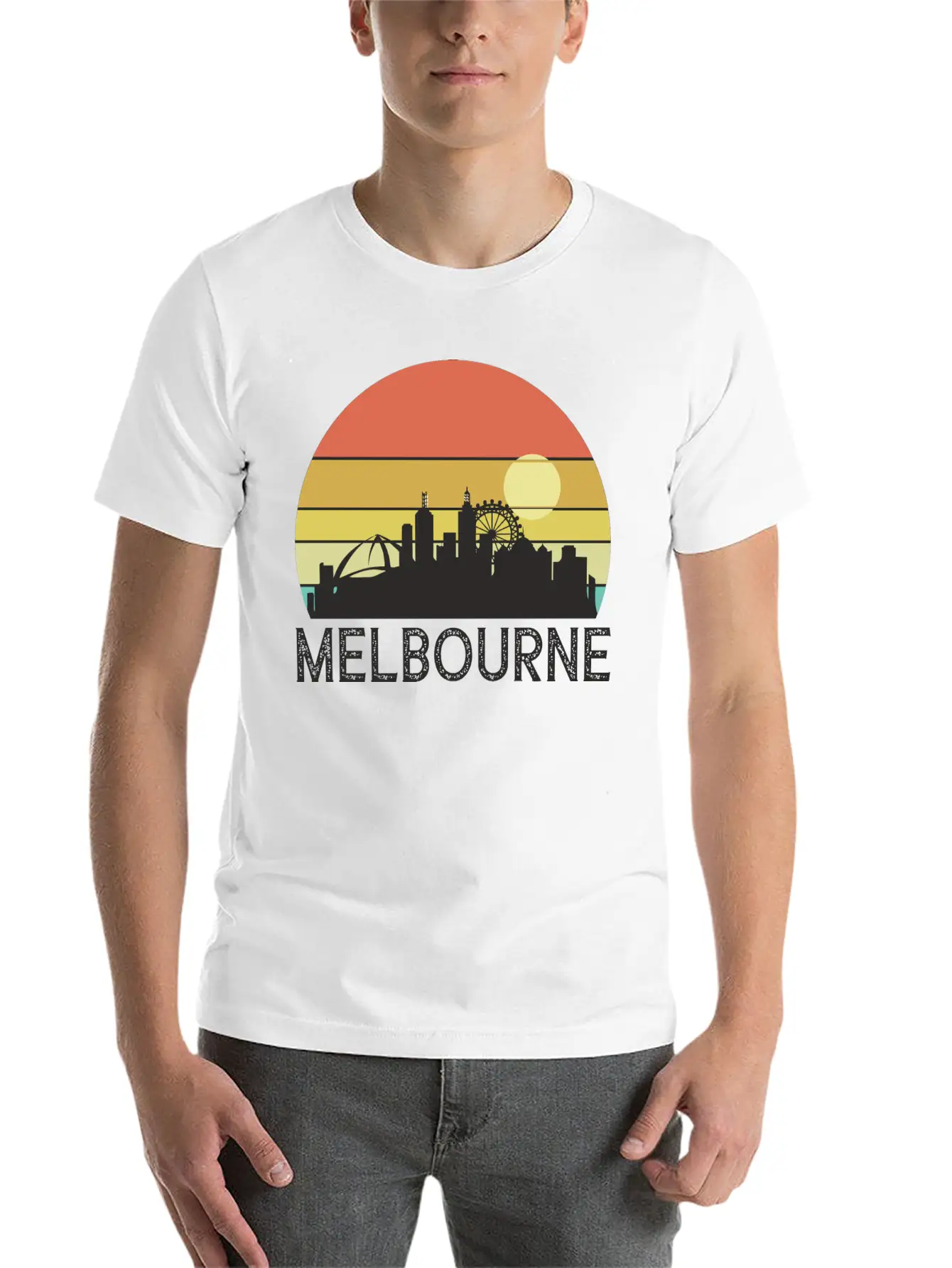 Melbourne Sunset Essential Cotton Tee For Daily Outfits – Unisex Style