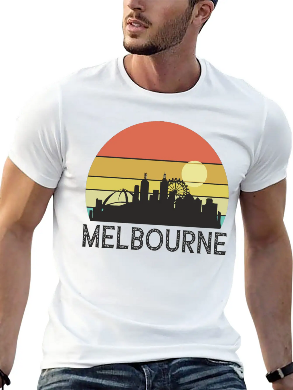 Melbourne Sunset Essential Cotton Tee For Daily Outfits – Unisex Style