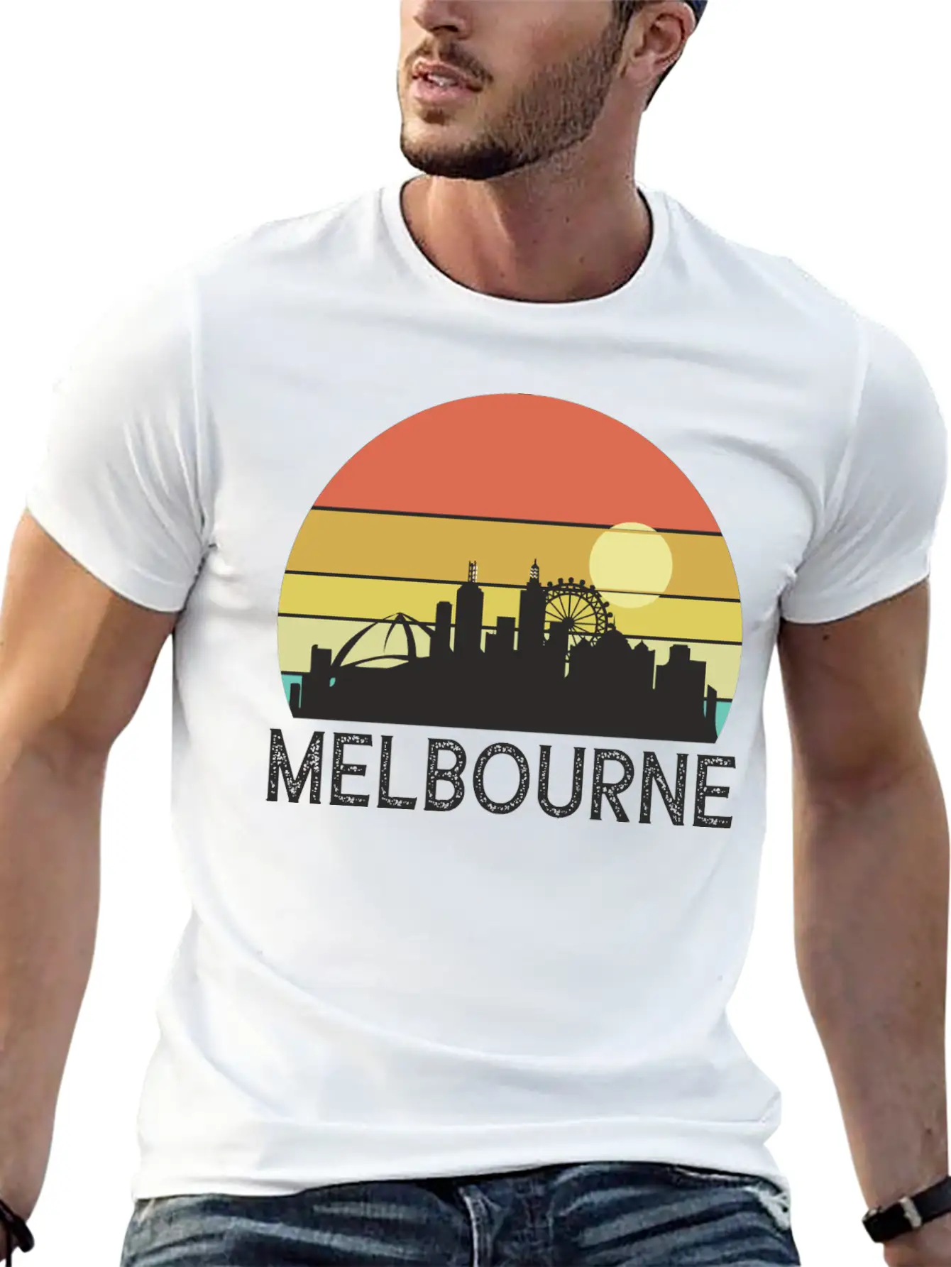 Melbourne Sunset Essential Cotton Tee For Daily Outfits – Unisex Style