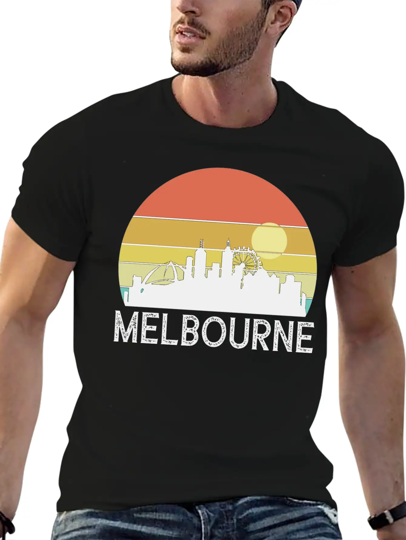 Melbourne Sunset Essential Cotton Tee For Daily Outfits – Unisex Style