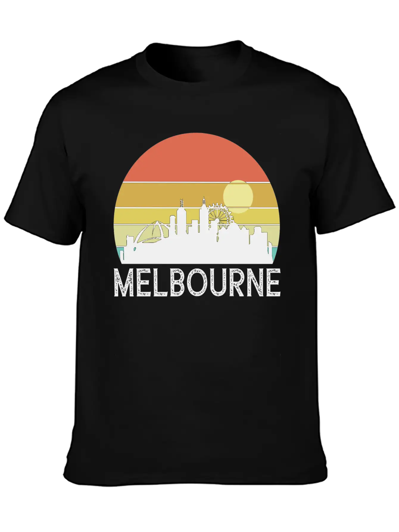 Melbourne Sunset Essential Cotton Tee For Daily Outfits – Unisex Style