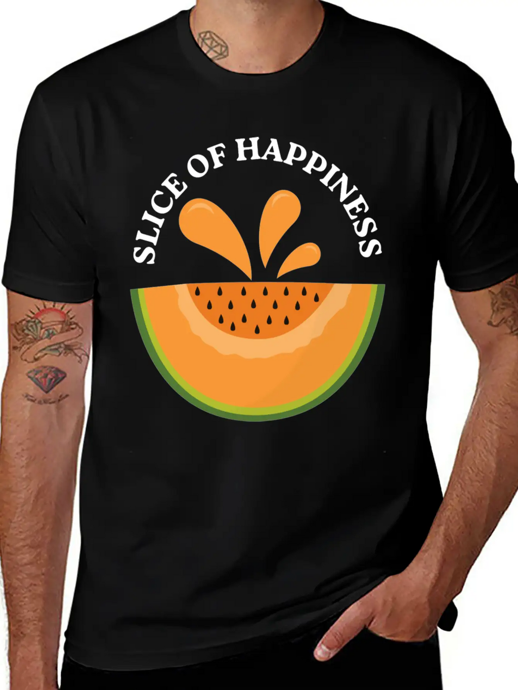 Melon Slice Of Happiness Classic Cotton Tee – Unisex Comfort For Any Season