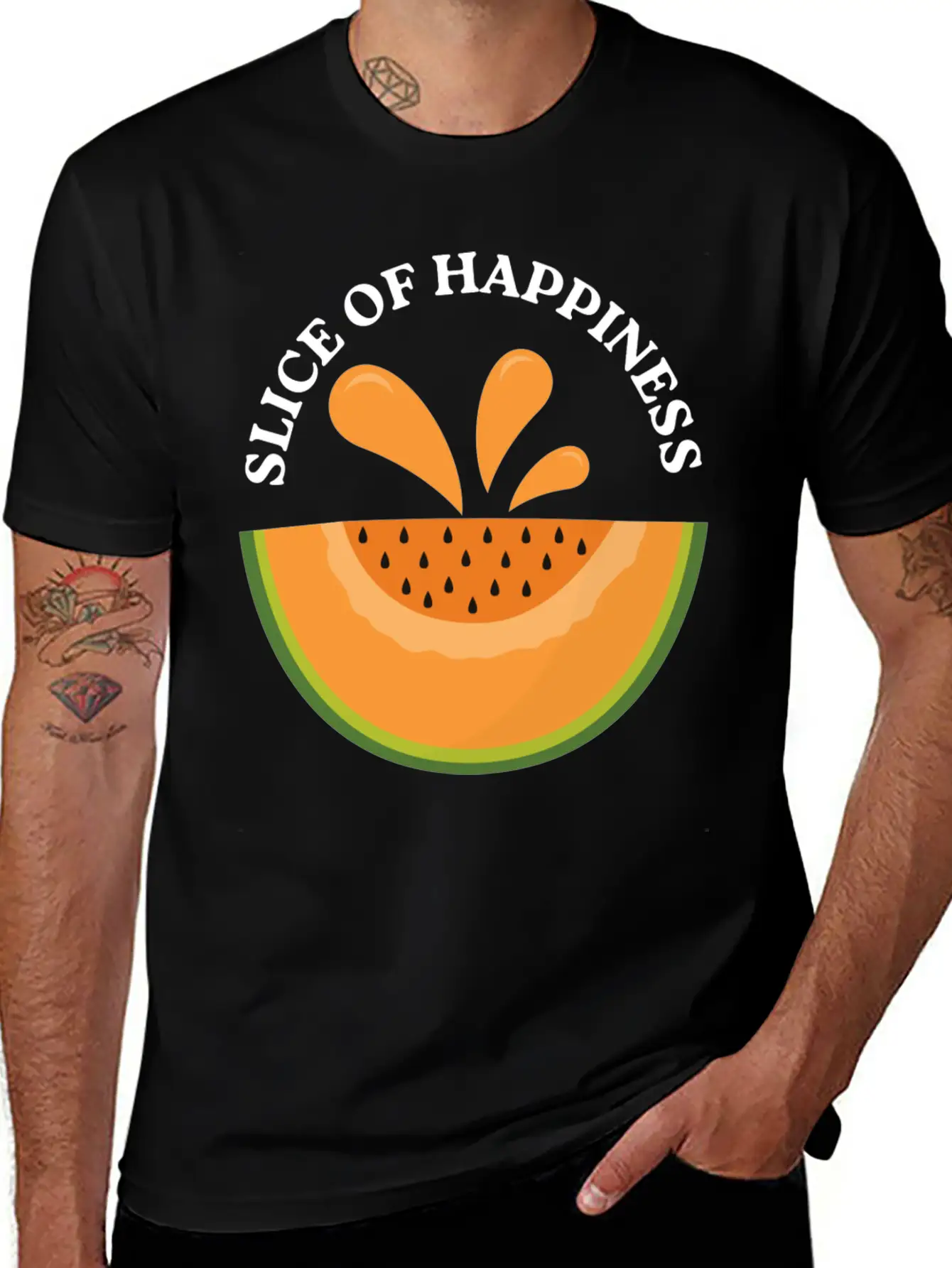 Melon Slice Of Happiness Classic Cotton Tee – Unisex Comfort For Any Season
