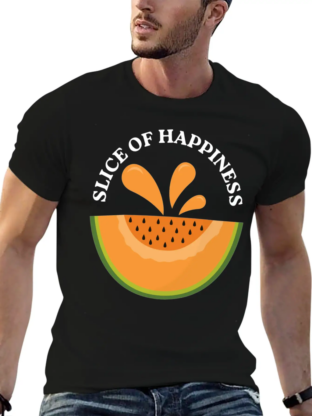 Melon Slice Of Happiness Classic Cotton Tee – Unisex Comfort For Any Season