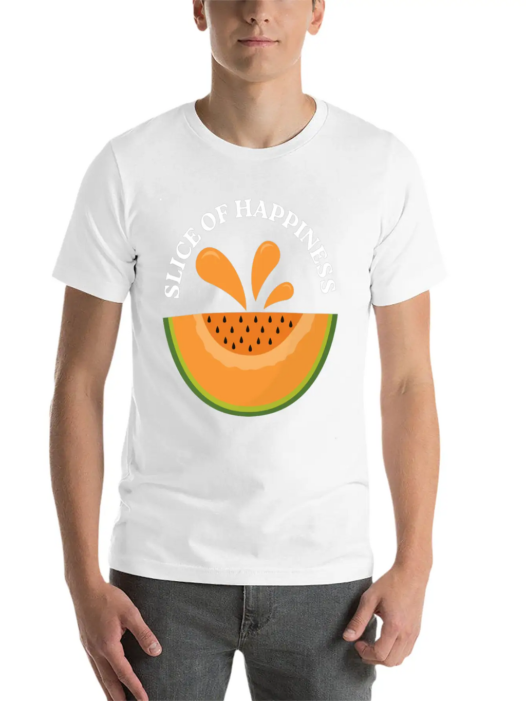 Melon Slice Of Happiness Classic Cotton Tee – Unisex Comfort For Any Season