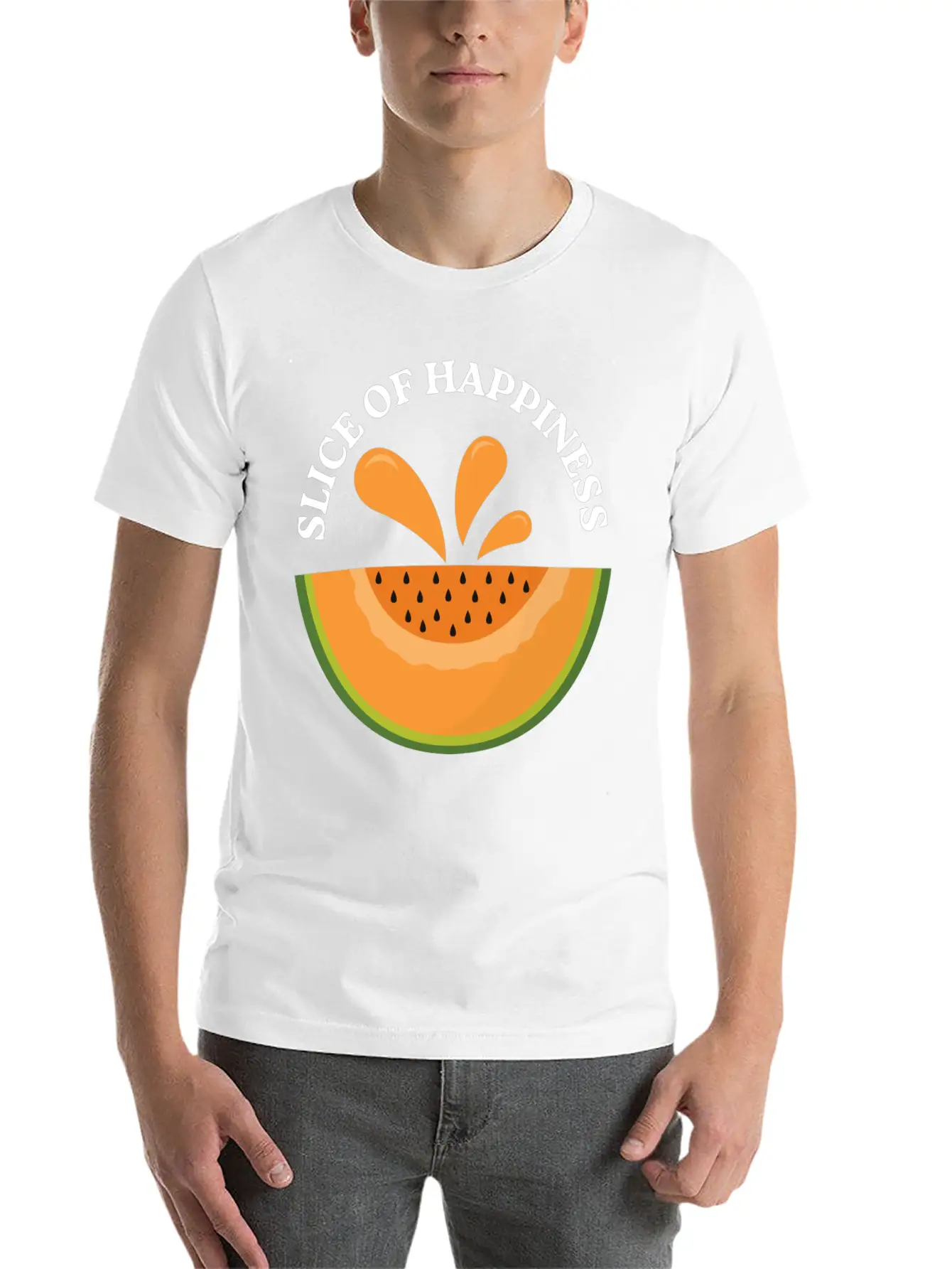Melon Slice Of Happiness Classic Cotton Tee – Unisex Comfort For Any Season