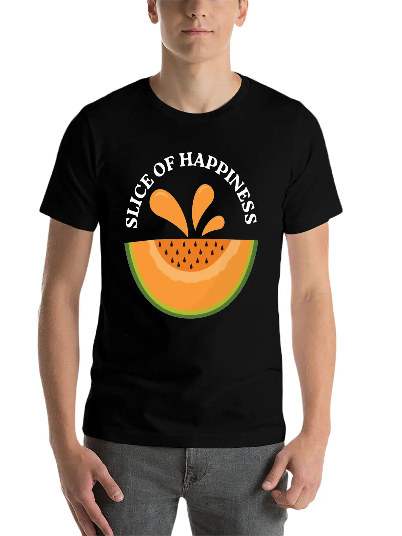 Melon Slice Of Happiness Classic Cotton Tee – Unisex Comfort For Any Season