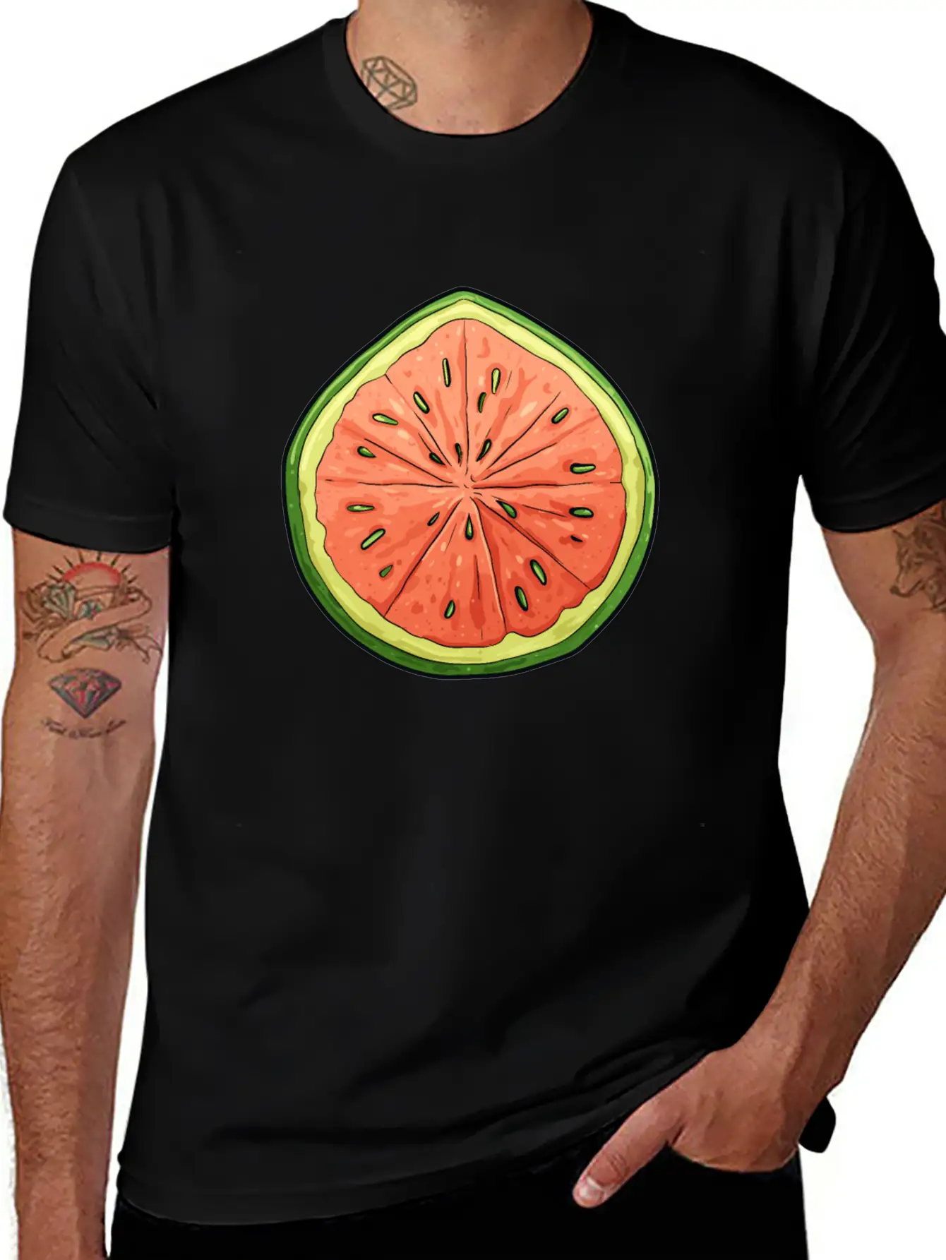 Melon Slice - Vibrant Oasis Classic Cotton Tee – Unisex Comfort For Any Season
