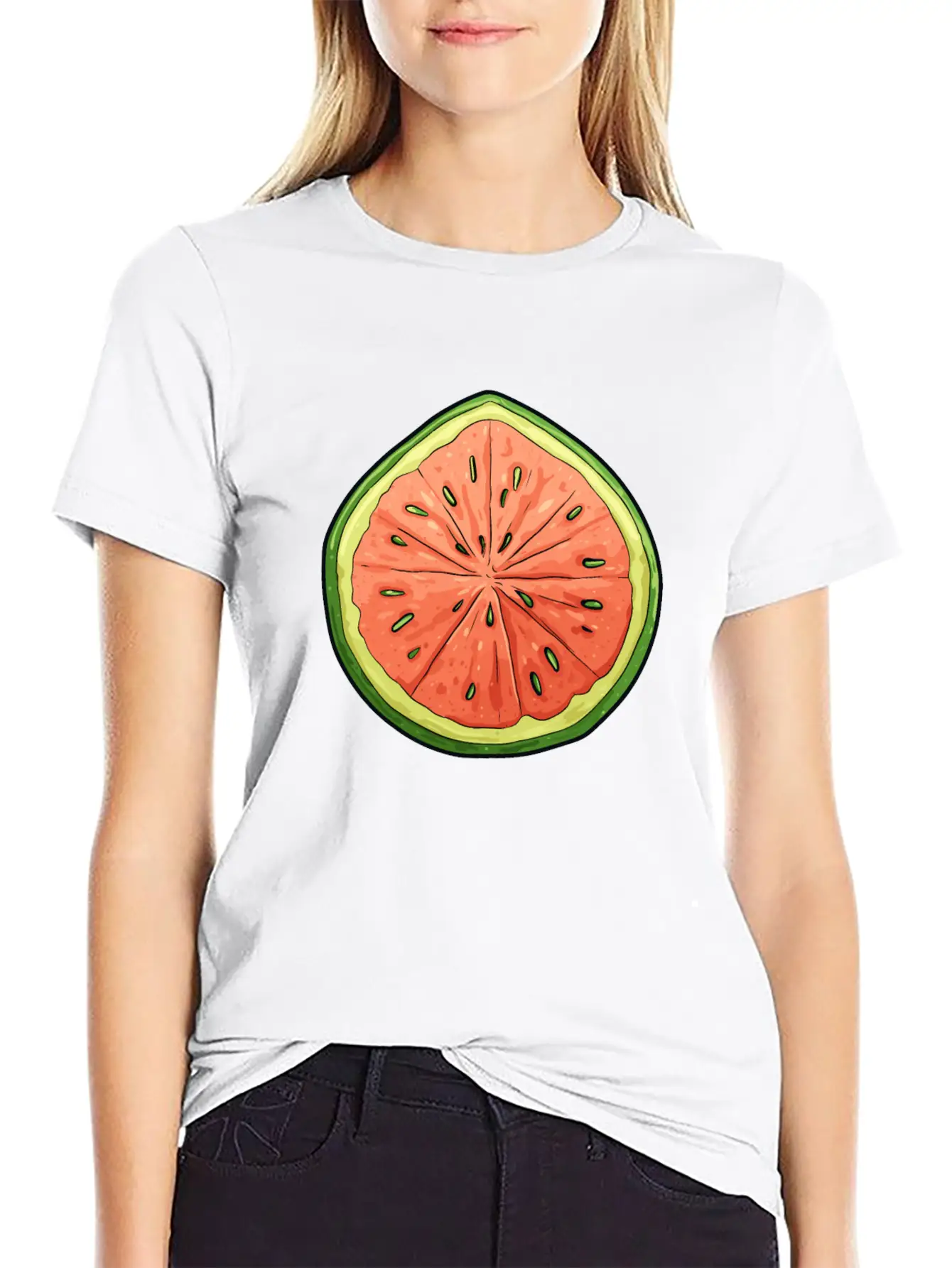Melon Slice - Vibrant Oasis Classic Cotton Tee – Unisex Comfort For Any Season
