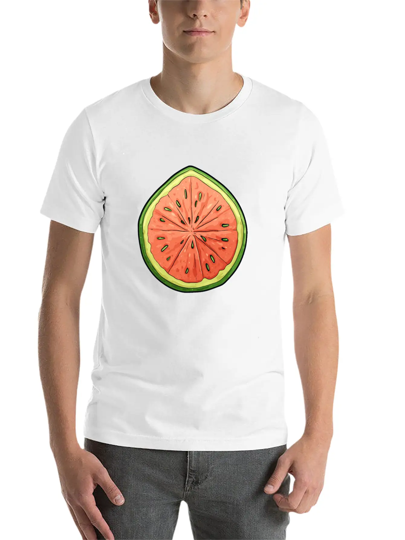 Melon Slice - Vibrant Oasis Classic Cotton Tee – Unisex Comfort For Any Season