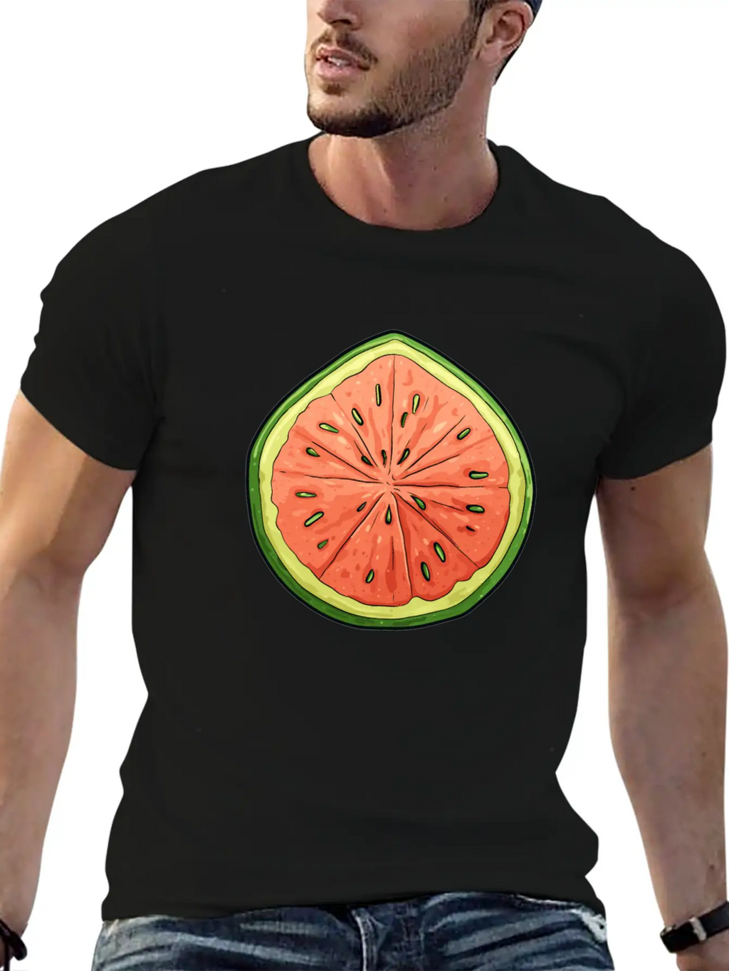 Melon Slice - Vibrant Oasis Classic Cotton Tee – Unisex Comfort For Any Season