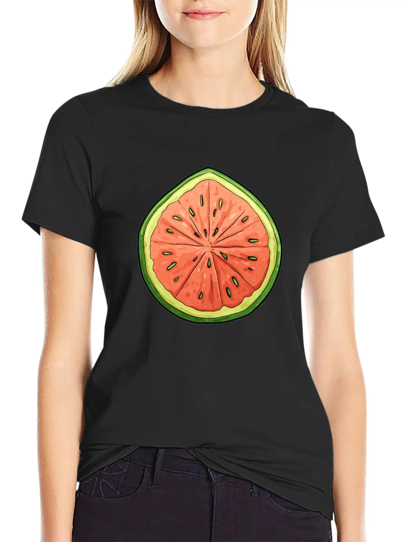 Melon Slice - Vibrant Oasis Classic Cotton Tee – Unisex Comfort For Any Season