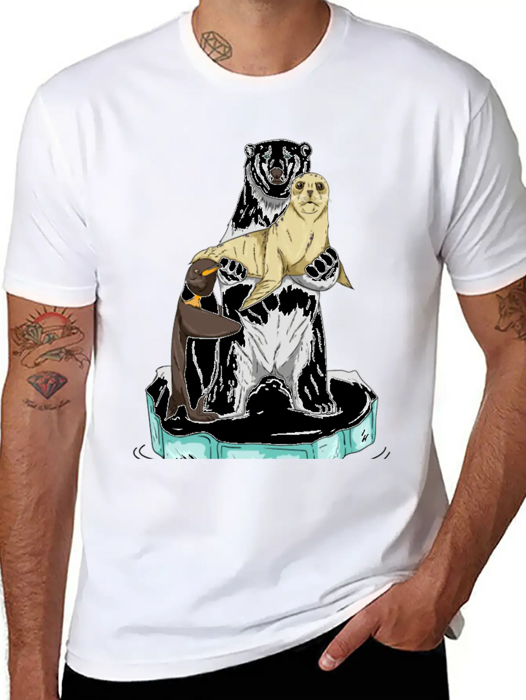 Meltdown In Progress Global Warming Bear Climate Unisex Casual T-Shirt – Clean Design For Daily Comfort