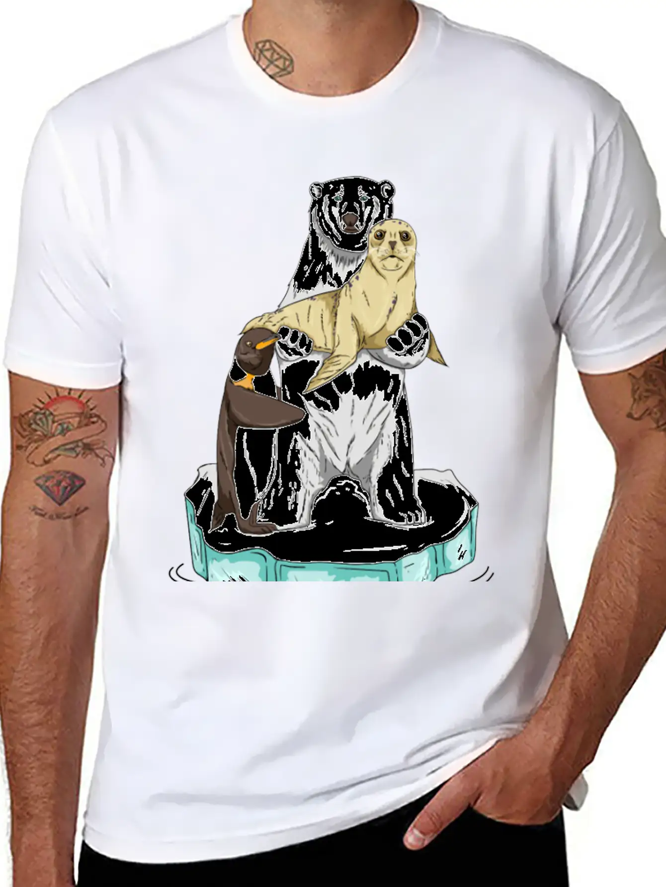 Meltdown In Progress Global Warming Bear Climate Unisex Casual T-Shirt – Clean Design For Daily Comfort