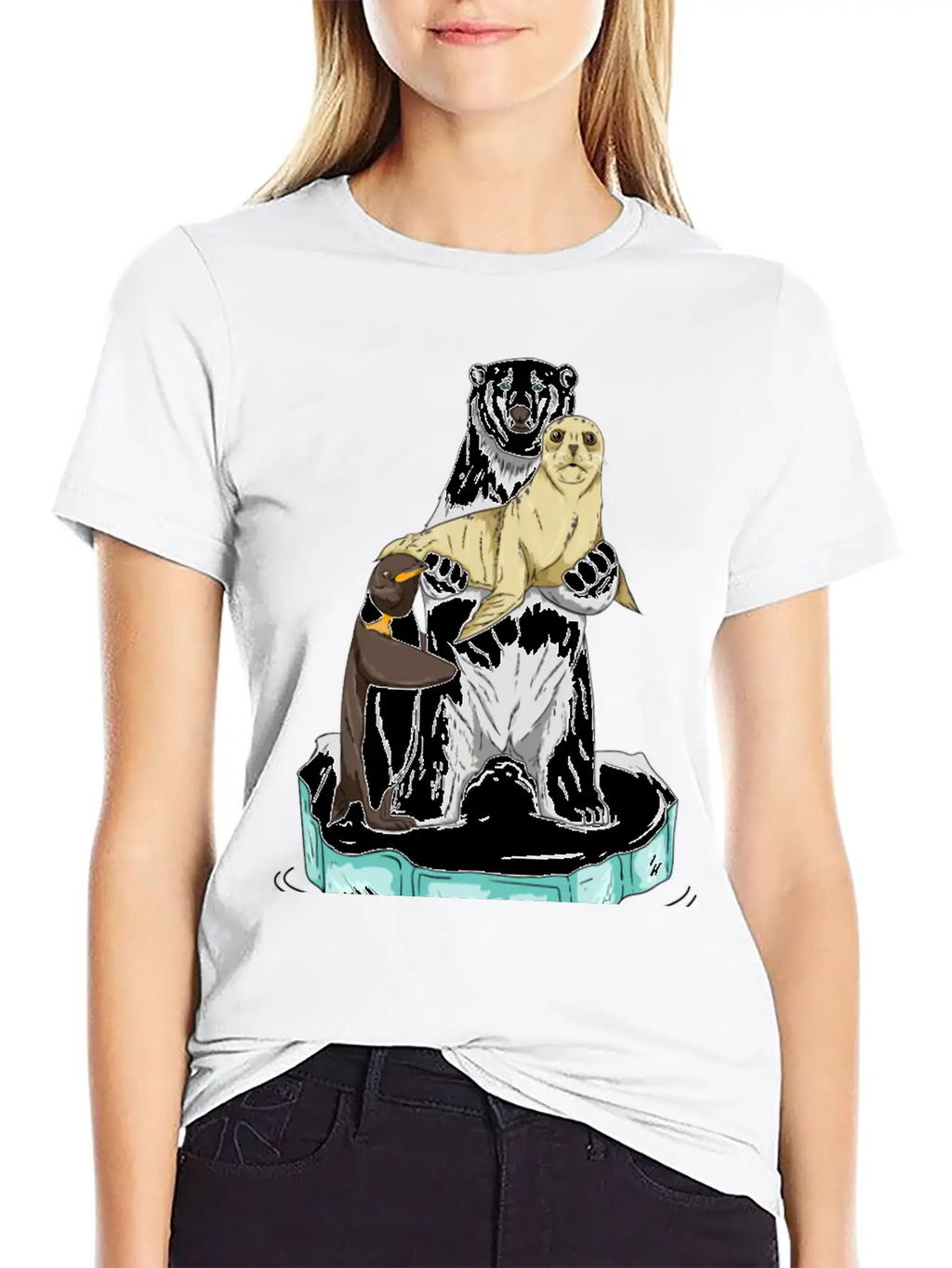 Meltdown In Progress Global Warming Bear Climate Unisex Casual T-Shirt – Clean Design For Daily Comfort