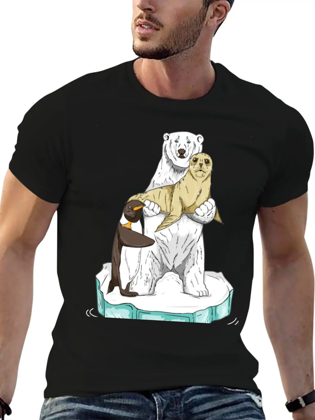 Meltdown In Progress Global Warming Bear Climate Unisex Casual T-Shirt – Clean Design For Daily Comfort
