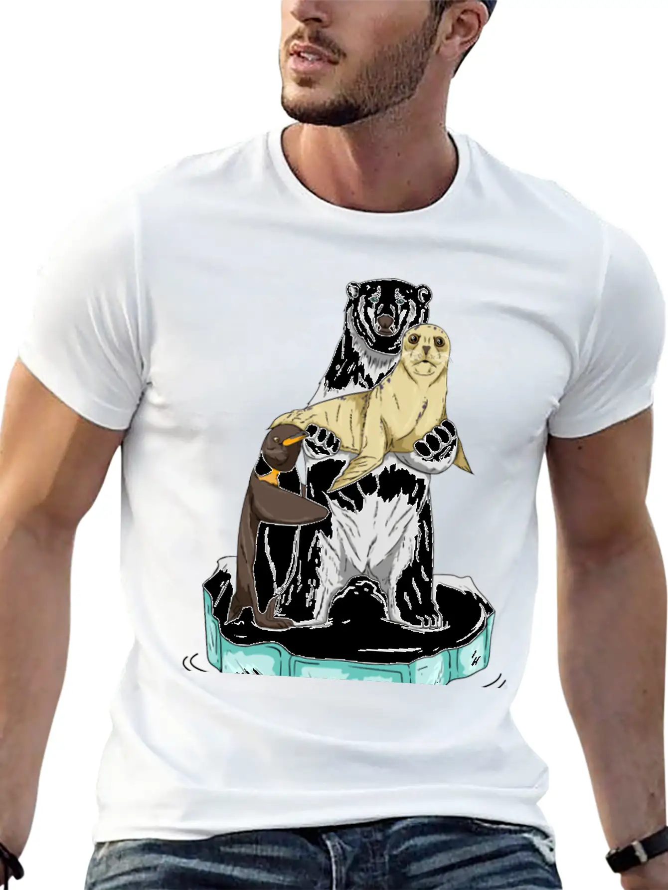 Meltdown In Progress Global Warming Bear Climate Unisex Casual T-Shirt – Clean Design For Daily Comfort