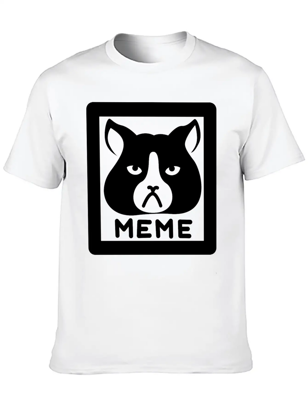 Meme Cat Breathable Graphic T-Shirt – Perfect For Casual Days