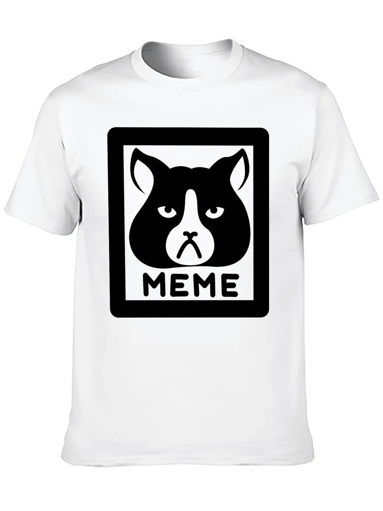 Meme Cat Breathable Graphic T-Shirt – Perfect For Casual Days