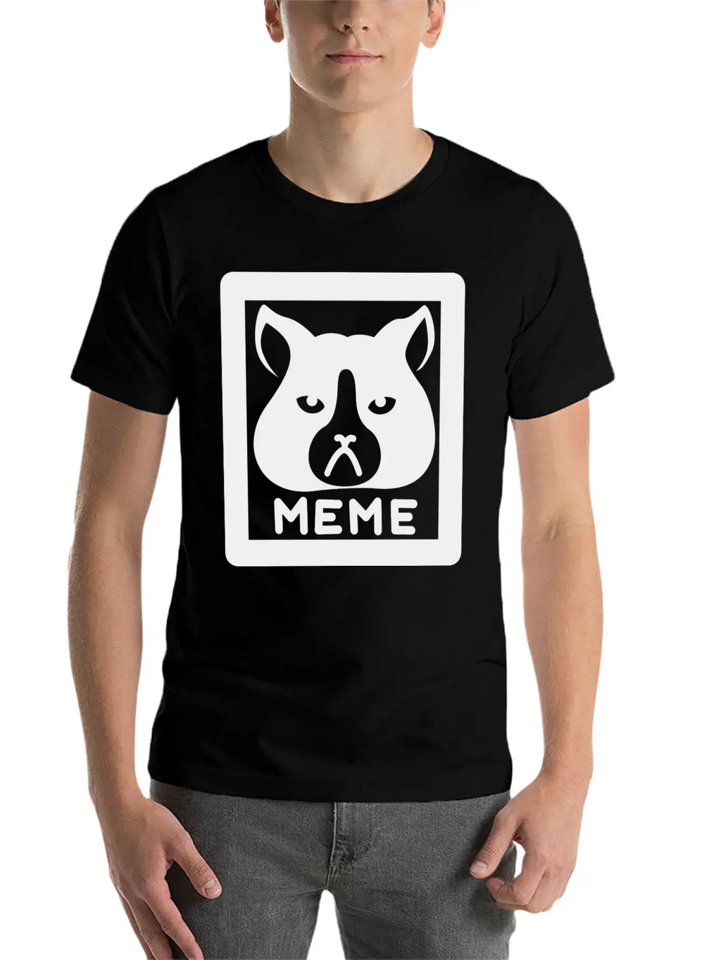 Meme Cat Breathable Graphic T-Shirt – Perfect For Casual Days